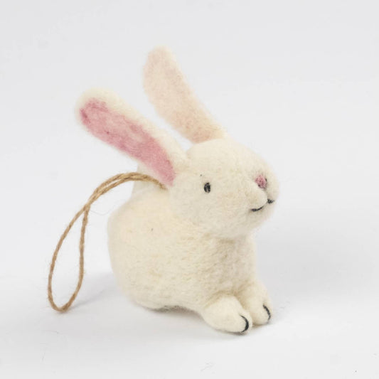 Ornament - Easter Decor - White Bunny
