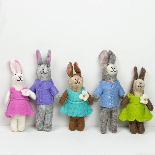 Toys - Easter Decor - Pastel Bunny Dolls