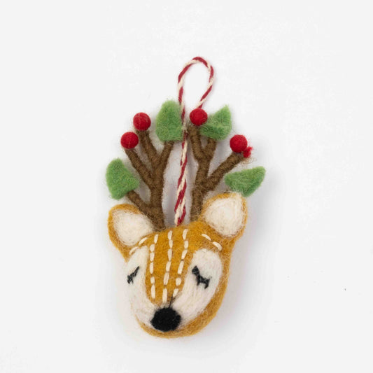 Ornament - Christmas Decor - Spotted Reindeer Head