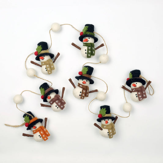 Garland - Christmas Decor - Winter Christmas Snowmen